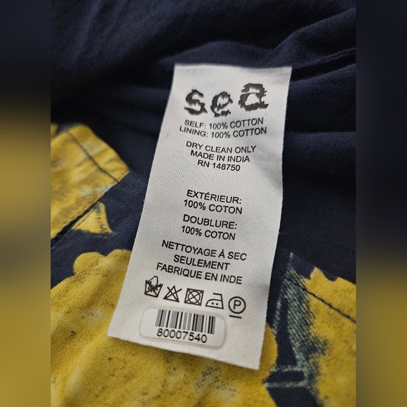 Sea New York Ella Puff Sleeve Dress Size 6 - Picture 5 of 5